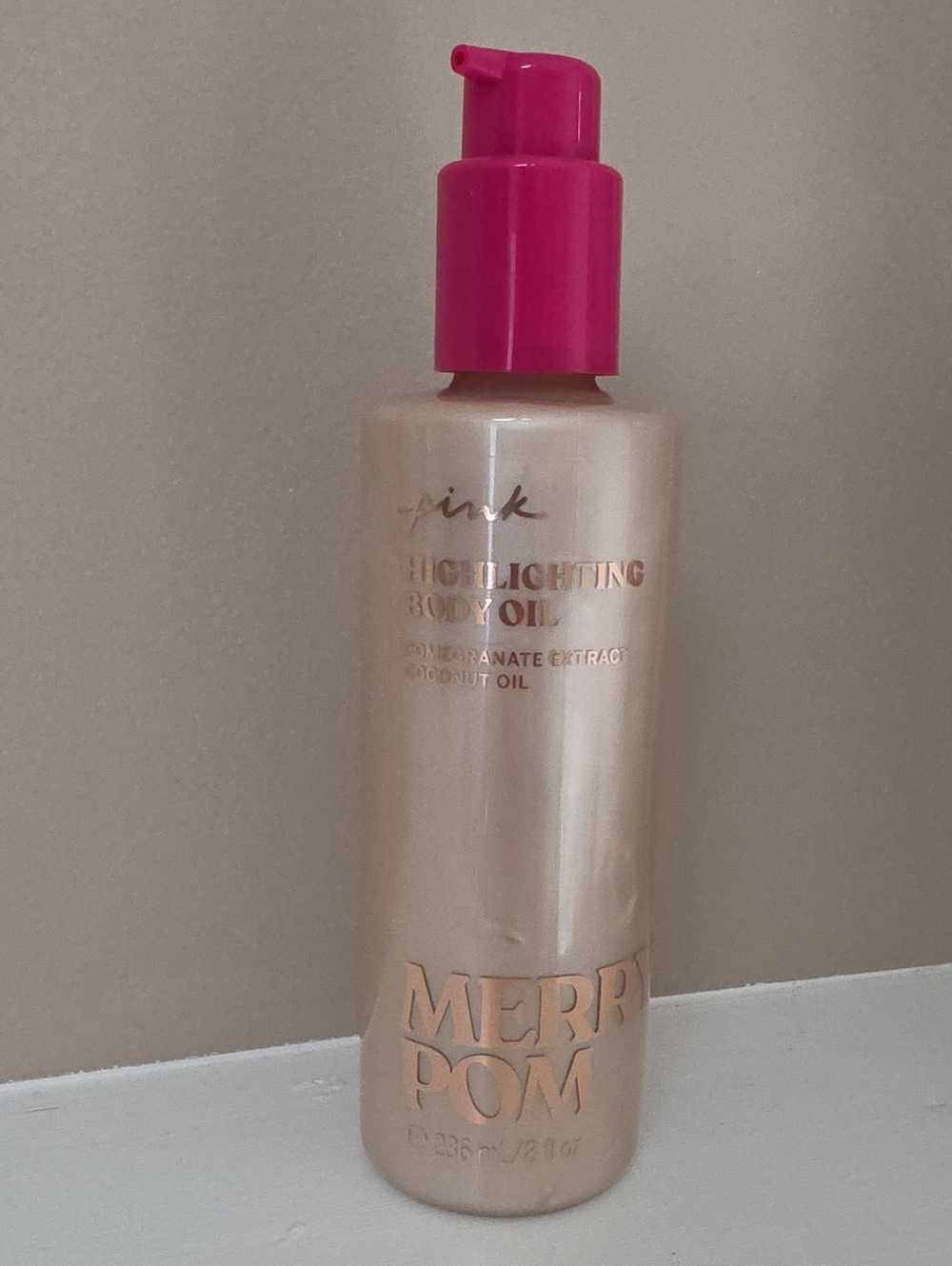 🌟🩷 VICTORIA'S SECRET MERRY POM Highlighting Body Oil - Radiant Pink Glow 🩷🌟